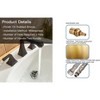 BWE 8 in. Widespread Double Handle Bathroom Faucet With Pop-up Drain Assembly - 4 of 4