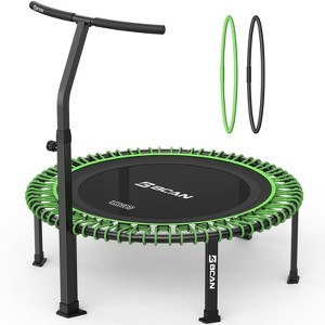 BCAN 40" Fitness Trampoline Exercise Rebounder for Kids Adults Indoor/Garden Workout, Green - 1 of 4