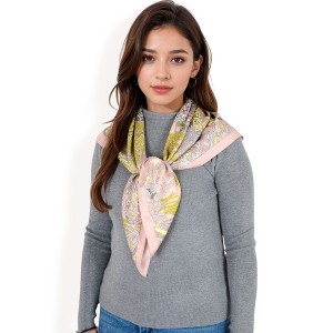 Anna-Kaci Women's Floral Paisley Satin Silk Scarf with Vibrant Prints and Elegant Square Design - 1 of 4