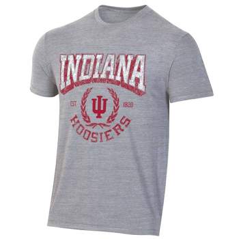NCAA Indiana Hoosiers Men's Gray Triblend T-Shirt