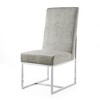 Sapphtopaz Modern Dining Chairs with Velvet Upholstered Elegant Kitchen Chair with Stainless Steel Base Chair for Dining Room, Living Room - 4 of 4