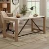 Sauder Dixon City Executive Desk Brushed Oak: Farmhouse Style, Metal Frame, Paper Laminate Surface - 3 of 4