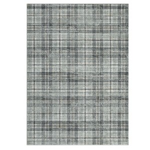 Washable Rug Modern Plaid Rug Non Slip Non Shedding Rug Low Pile Rugs Foldable Indoor Carpet for Living Room Bedroom Study Room Guest Room Playroom - 1 of 4