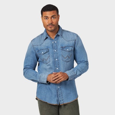 wrangler button down work shirts