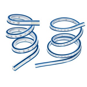 Unique Bargains Flexible Curve Plastic Bendable Markings Ruler for Drawing Sewing - 1 of 4