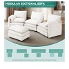 Sectional Sofa Couches L-Shape Upholstered Cloud Couch Sofa Couch Set With Ottomans 2 Seats Comfy Couch No Assembly - 4 of 4