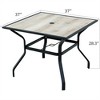 Maggift Patio End Tables Accent Side End Table for Outdoor and Indoor, Garden, Backyard Use, Special Design, Beige, 37"*37"*28.3" - 2 of 4