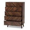 Hartman Wood 5 Drawer Storage Chest Walnut Brown - Baxton Studio - 2 of 4