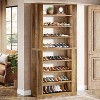 Hommoo 8-Tier Large Bookshelf with Open Shelves Brown - 2 of 4