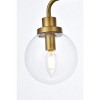 Elegant Lighting Hanson 3 lights bath sconce in brass with clear shade - 4 of 4