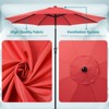 Sapphtopaz 9Ft Outdoor Patio Umbrella Beach Umbrella Market Table Umbrella with Push Button Tilt and Crank for Garden, Backyard, Pool - 4 of 4