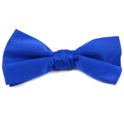 Thedappertie Young Boy's Royal Blue Solid Color Pre-tied Adjustable ...