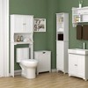 Redmon Louvered Over-The-Toilet Space Saver Cabinet, Adjustable Shelf, White - 4 of 4