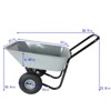 DSVIMOY Sand Toys, Children's Heavy Wheelbarrow Toy for Bench, Children's Double Wheel Wheelbarrow with Tray for Sand, Gray, 38.9"*21"*22.8" - 3 of 4