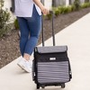 Everything Mary Collapsible Rolling Scrapbook & Featherweight Case, Black & White Stripe - 3 of 4