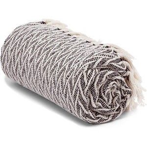 Americanflat Throw Blanket for Couch in Cream Herringbone 50" x 60" - All Seasons Lightweight Cozy Soft Blankets & Throws for Bed and Sofa - 1 of 4