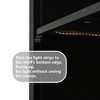 LED Display Cabinet with Glass Doors, Steel Curio Cabinet Storage Cabinet with Adjustable Shelves Accent Cabinet Pantry Organizer, Black-ModernLuxe - 3 of 4
