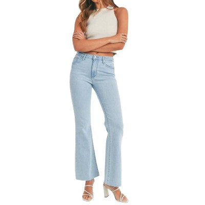 Women's High Rise Scissor Cut Flare - JUST BLACK DENIM