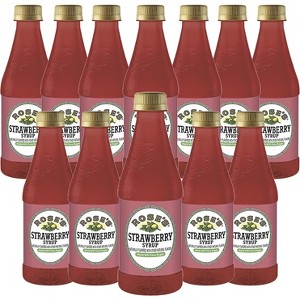 Rose’s Strawberry Syrup 12 Pack 12 OZ Bottle, | Perfect for Cocktails, Beverages, and Mixers - 1 of 4