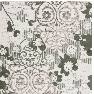 ivory/dark green