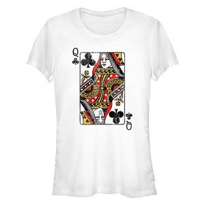 Junior's Lost Gods Queen of Diamonds Distressed T-Shirt - 1 of 4
