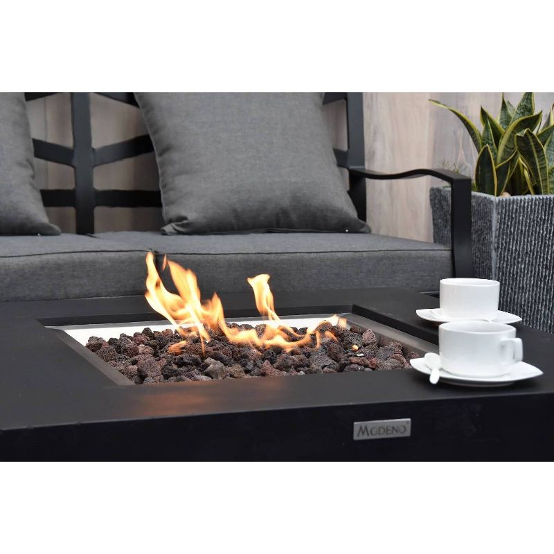 Aurora 34&#34; Outdoor Fire Pit Propane Table Backyard Patio Heater - Elementi, 4 of 7