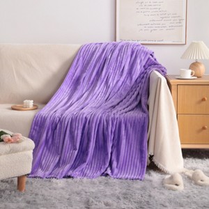 All Seasons Plush Flannel Blanket, Soft and Warm Bed Blanket for Couch Sofa Bed - NTBAY - 1 of 4