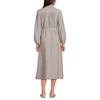 Lands' End Women's Linen Long Sleeve Midi Shirt Dress - 2 of 4