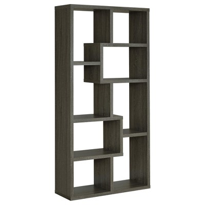 Vynxaria Weathered Gray 8-Shelf Utility Storage Shelves Bookcase