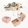 Unique Bargains Portable Mini PU Leather Storage Display Holder Jewelry Box with Mirror for Women - 2 of 4