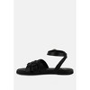 Ashton Black Flat Ankle Strap Women Sandals - 3 of 4