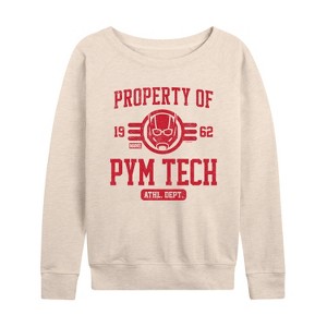 Women's - Marvel - Property Of Pym Tech Lightweight French Terry Wide Neck Long Sleeve Shirt - 1 of 4