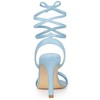 Allegra K Women's Lace Up Suede Heels Stiletto High Heels Sandals - 4 of 4