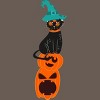 Women's Design By Humans Halloween Pumpkins and Witch Cat By famenxt Racerback Tank Top - 2 of 3