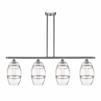 Vaz - 4 Light Stem Hung Island In Industrial Style-10.38 Inches Tall and 48 Inches Wide