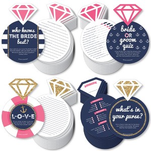 Big Dot of Happiness Last Sail Before The Veil - 4 Nautical Bridal Shower Games - 10 Cards Each - Gamerific Bundle - 1 of 4