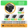Itopfox 4-in-1 15 Amp to 20 Amp T Blade Power Adapter - 5-15P to 5-20R, 6-15R, 6-20R for EV Charging & Household Use - 4 of 4