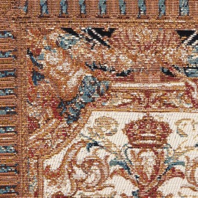 blue and light brown