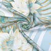 INSPIRE CHIC Women's Floral Printed Satin Square Flowers Silky Neck Scarves 1Pc - 4 of 4