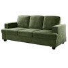 CAVINAS Modern Velvet Loveseat Sofa, Comfortable 2 Seater Couch with Deep Seating and High-Density Foam, Loose Back Cushions, Wide Arms - 2 of 4