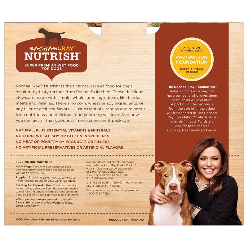 Rachael Ray Nutrish Super Premium Wet Dog Food Healthy Recipes Chicken, Beef, Potato, Carrot &#38; Sweet Potato - 8oz/6ct Variety Pack, 6 of 9