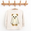 Watercolor Ghost Bear - Kids Youth Long Sleeve Tee and Kids Toddler Long Sleeve Tee - 2 of 2