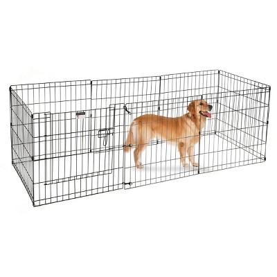 Puppy Playpen - Foldable Metal Exercise Enclosure with Eight 24-Inch Panels - Indoor/Outdoor Fence for Dogs, Cats, or Small Animals by PETMAKER