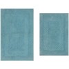 Set of 2 Classy Bathmat Collection Aqua Cotton Tufted Bath Rug - Home Weavers - 2 of 4