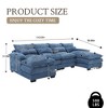 MOONMISS 110" oversized Chenille 4-Seat U-shaped combination sofa , high quality sponge filling, solid wood frame for Living Room - 2 of 4
