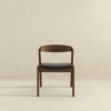 Aukfa Solid Wood Leather Dining Chairs (Set of 2) - Walnut Dining Room Chairs for Kitchen, Living Room and Apartment£¬Black & Brown - 4 of 4