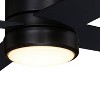 VAXCEL Erie Flush Mount Ceiling Fan with LED Light Kit and Remote, Black - 3 of 4