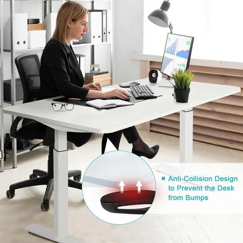 Costway Electric 55''x28'' Standing Desk Adjustable Sit to Stand w/ Controller, 4 of 11