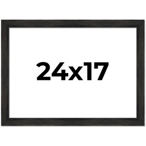 PosterPalooza | 24x17 Wide Barnwood Picture Frame, UV Acrylic, 6 Finishes - Grey, Brown, White, and Black - 1 of 4
