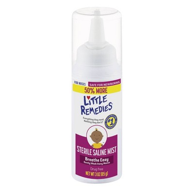 Image of Little Remedies Saline Nasal Mist for Babies Stuffy Noses - 3 fl oz